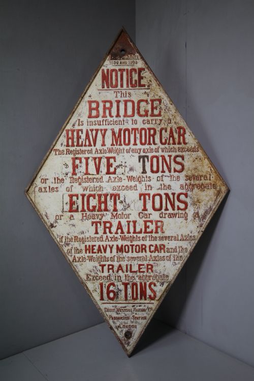 Rare Edwardian Antique Cast Iron Railway Sign.