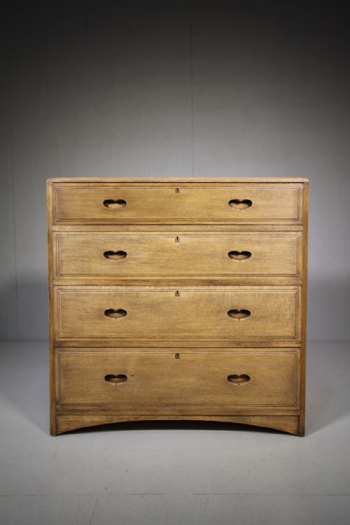 Rare Antique Oak Chest of Drawers by Ambrose Heal.