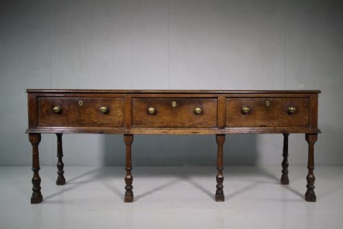 18th Century Weslh Antique Oak Dresser Base.