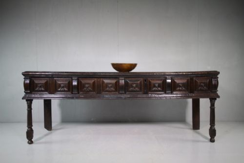 Early 18th Century Antique Period Oak Dresser Base.