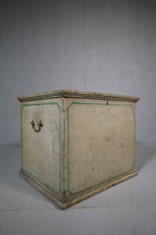 Original Regency Antique Painted Pine Box.