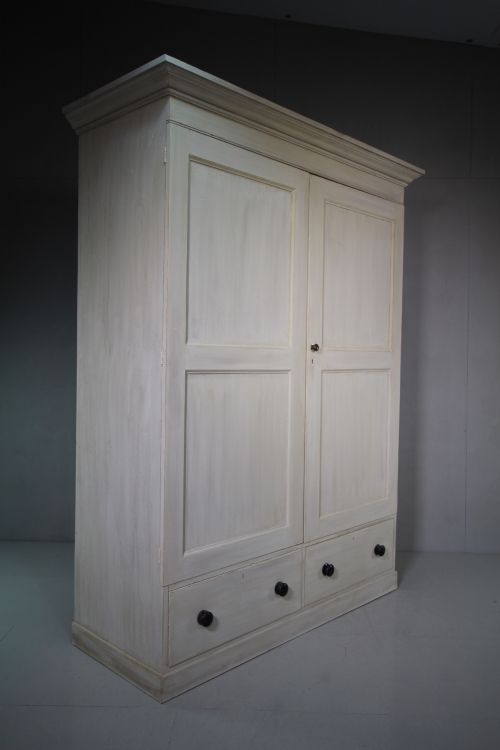 Large English Antique Cupboard from Important House.