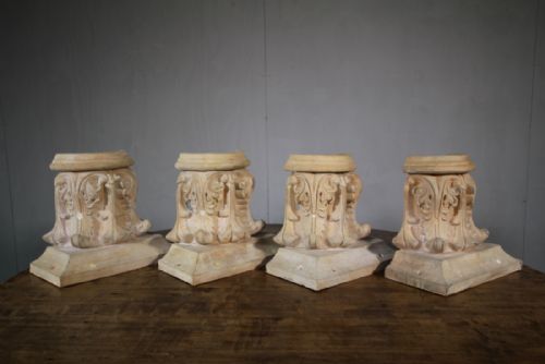 Rare Set of Four 19th Century Antique Corinthian Drain Heads.