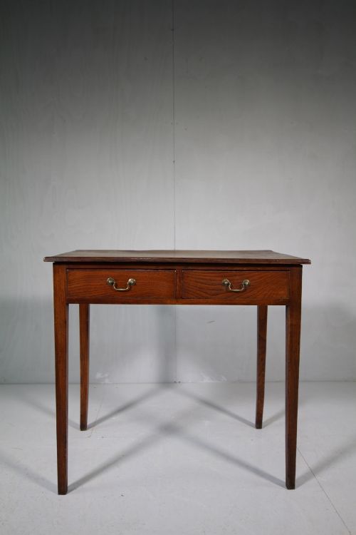 Georgian English Antique Elm Side Table.