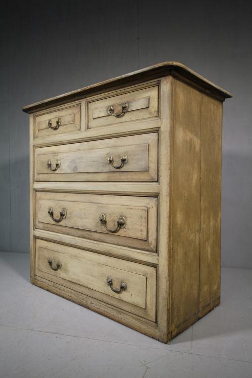 Large Antique Chest of Drawers in Original Paint.