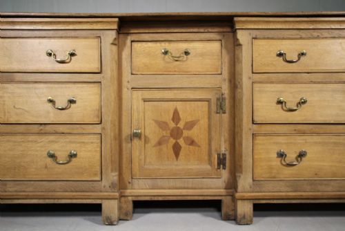 fig 1. 18th Century English Antique Oak Dresser Base.