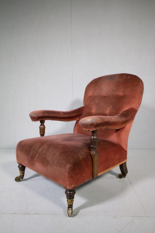 19th Century Howard & Sons Antique Armchair.