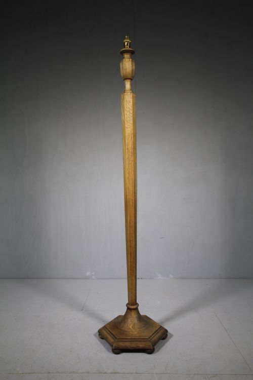 1930'S Heals Oak Standard Lamp.