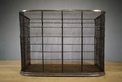 English Antique Wire Work Fire Guard.