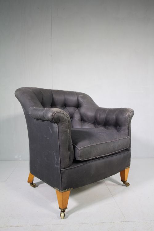 Original 19th Century Antique Howard & Sons Armchair.
