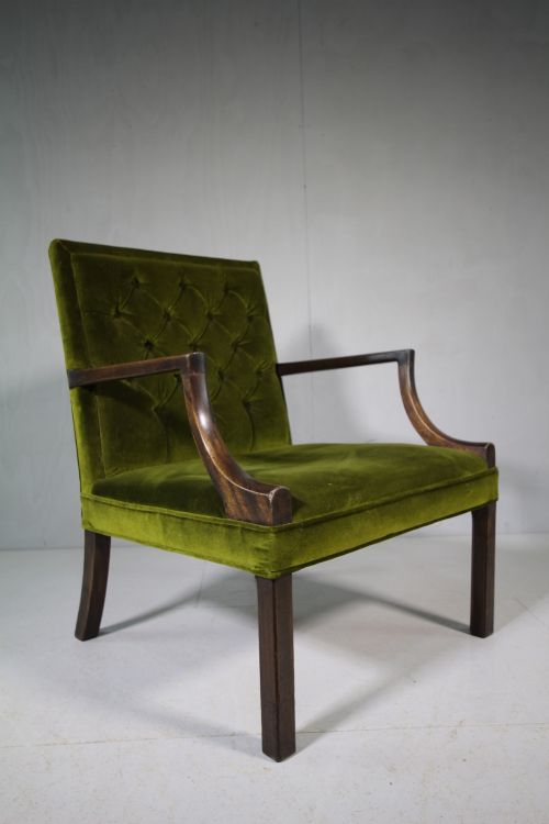 Large English Antique Gainsborough Armchair.