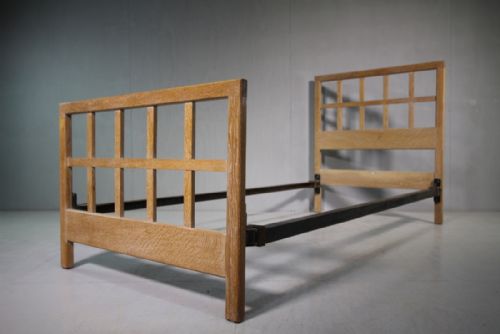 1920'S Heals of London Oak Single Bed.