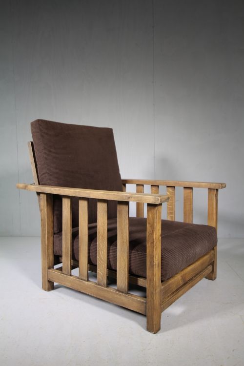 Edwardian Antique Heals Oak Armchair Into Guest Bed.