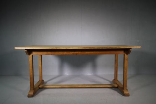 1930'S Oak Refectory Dining Table by Bowman Brothers.