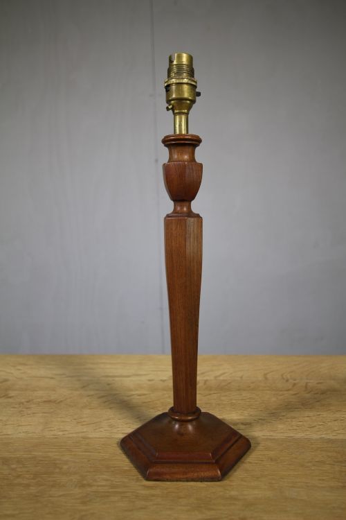 1920'S Heals of London Walnut Table Lamp.