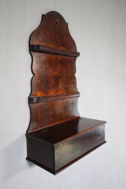 Georgian Antique Oak Spoon Rack.