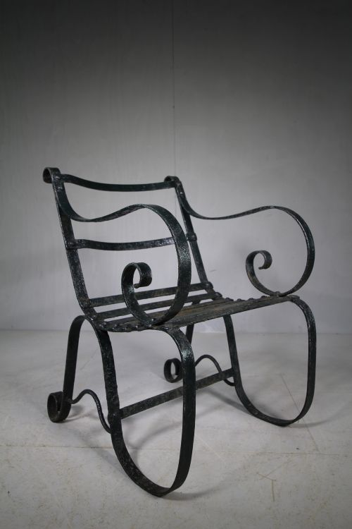 Edwardian Antique Iron Garden Armchair.