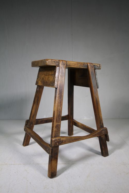 19th Century Ticket Masters Antque Stool from Railway.