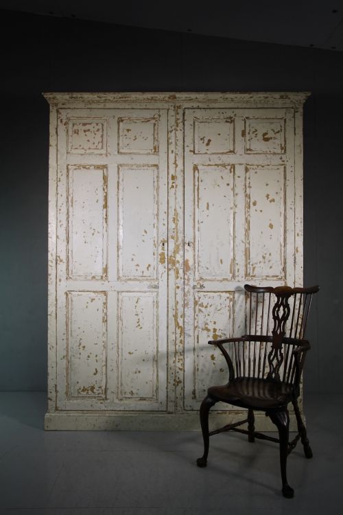 Georgian Antique Painted Pine Housekeeper's Cupboard.