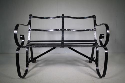 Edwardian Antique Iron Garden Bench Seat