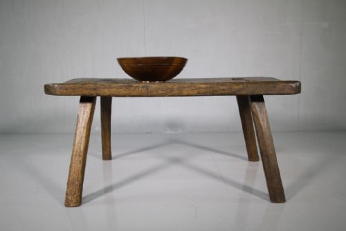 Early 19th Century Antique Oak Pig Bench Table.