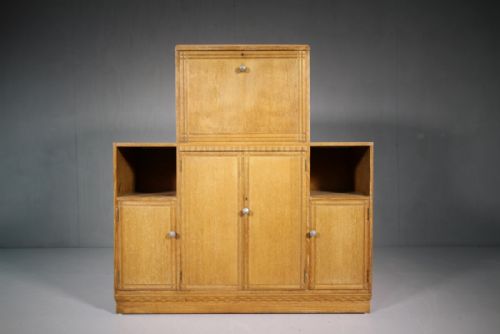 1920'S Heals Oak Bureau Bookcase.
