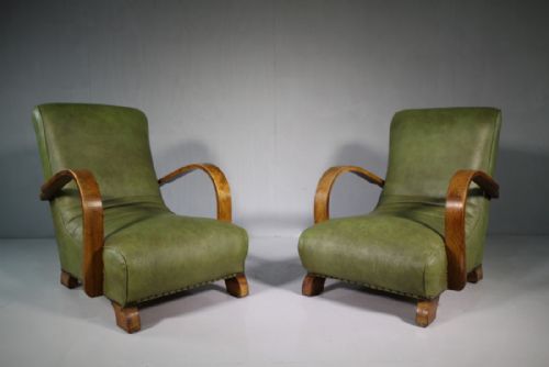 Pair of 1930'S Heals of London Armchairs.