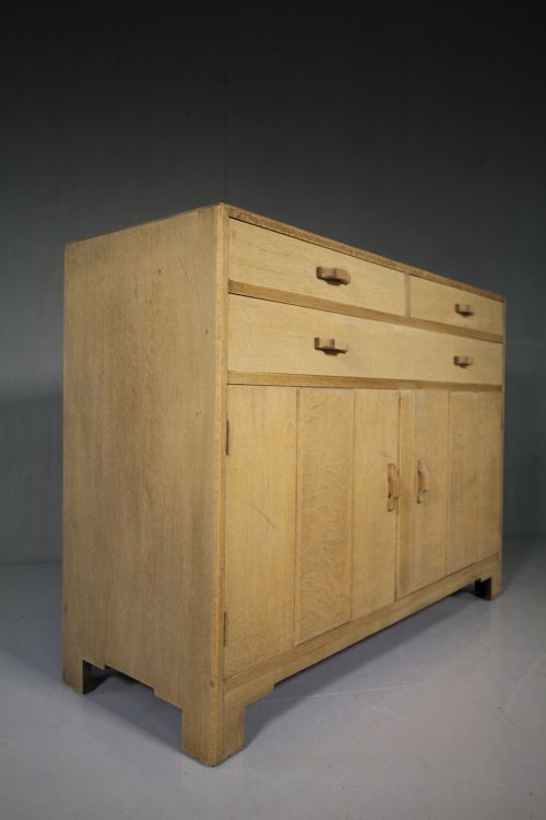 Labelled 1930'S Heals of London Oak Dresser / Sideboard.