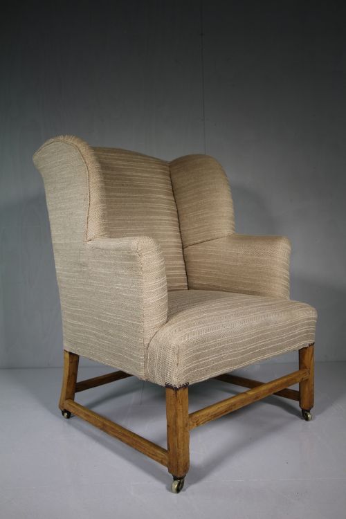 Large Georgian Antique Wing Armchair.