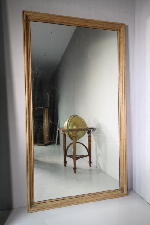 Large 19th Century Antique Oak Mirror.