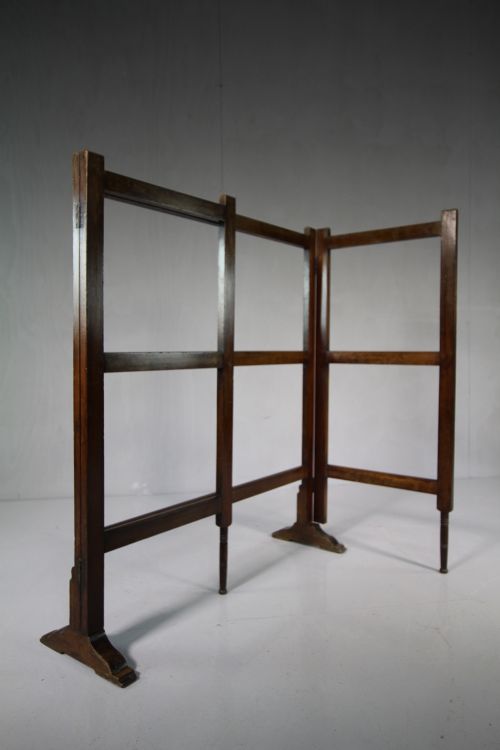 Large English Antique Mahogany Folding Towel Rail.