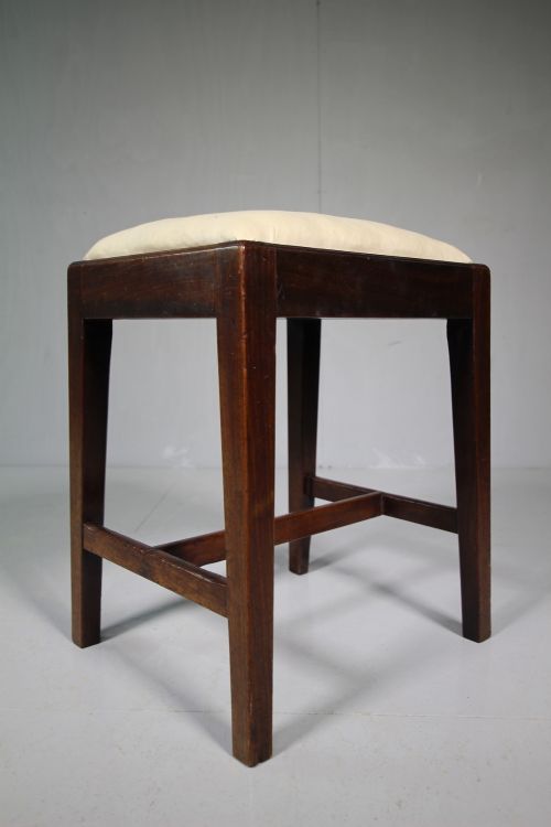18th Century Antique Mahogany Stool.