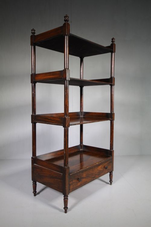 Regency Antique Painted Pine What Not Open Shelving.