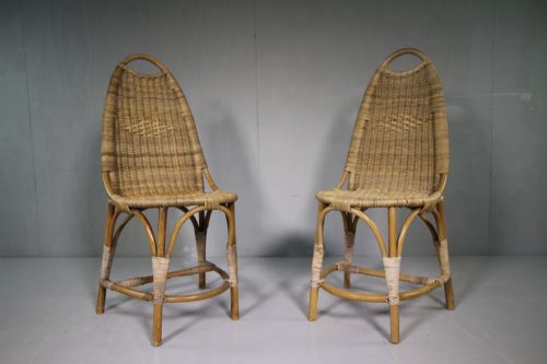 Pair of 1930'S Dryad Garden Dining Chairs.