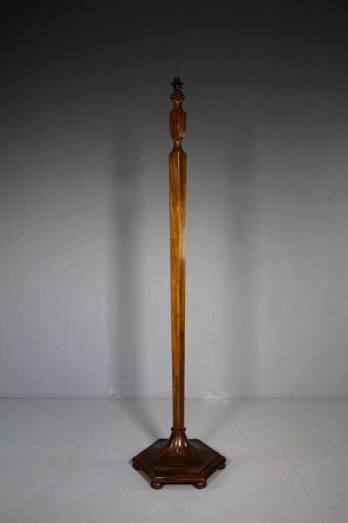 Quality 1920'S Heals Walnut Standard Lamp.