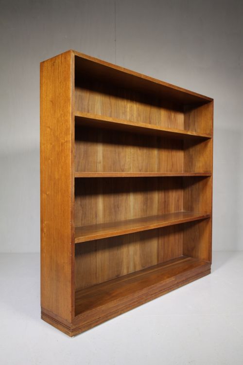1930'S Walnut Open Bookcase by Gordon Russell.