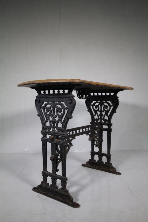 Rare 19th Century Iron Tavern Table with Service Bell