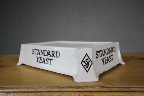 Rare Antique Standard Yeast Grocer's Pottery Slab.