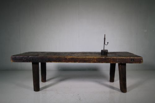 18th Century Antique Pig Bench Table.