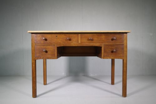 1930'S Heals Oak Desk from Christ College Cambridge.