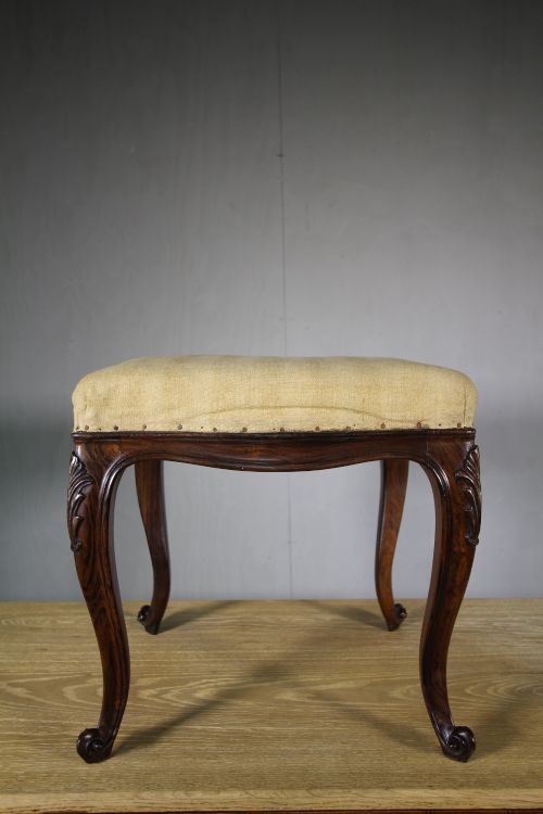 Elegant Regency Antique Rosewood Stool.