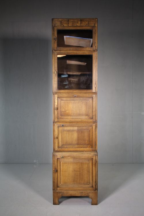 1930'S English Oak Minty Stacking Bookcase.