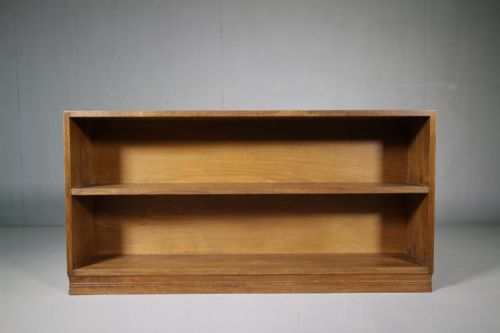 1920'S Gordon Russell Walnut Low Open Bookcase. Labelled