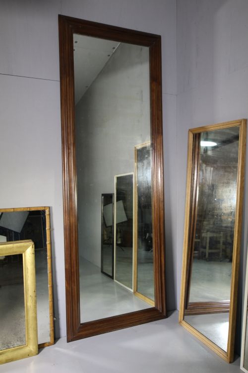 Massive English 19th Century Antique Walnut Mirror.