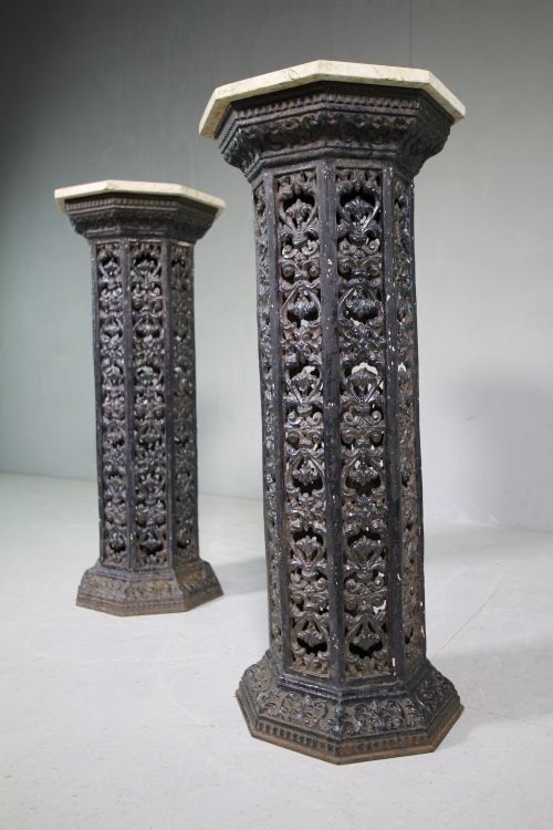 Pair of Super Quality Cast Iron Antique Tables.