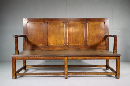 19th Century Antique Oak Settle Seat.

