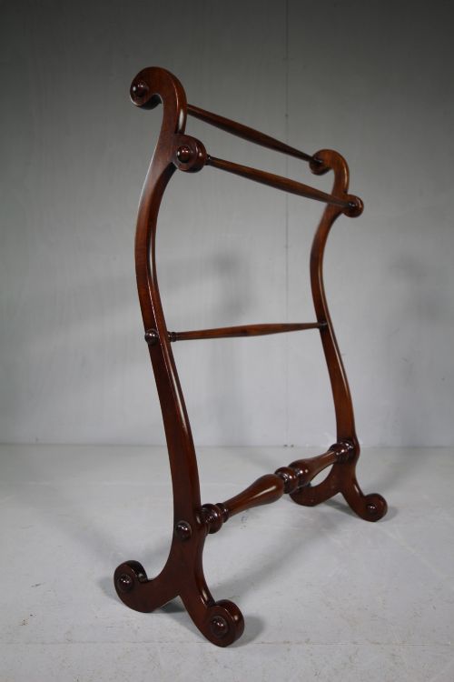 19th Century Antique Mahogany Quilt / Towel Rail.