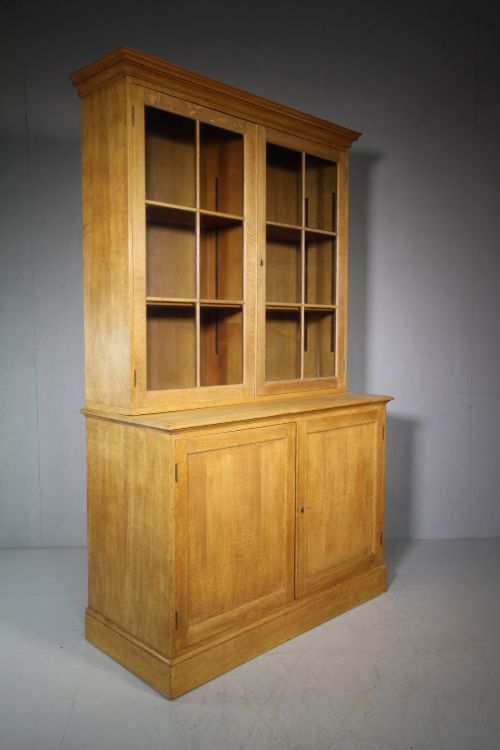 Large 1930'S Heals of London Oak Bookcase-labelled.