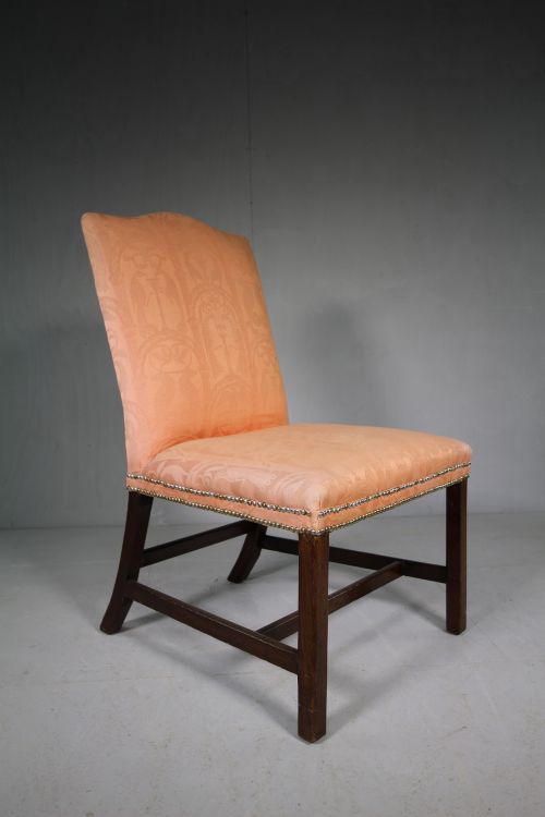 Georgian Antique Upholstered Side Chair.