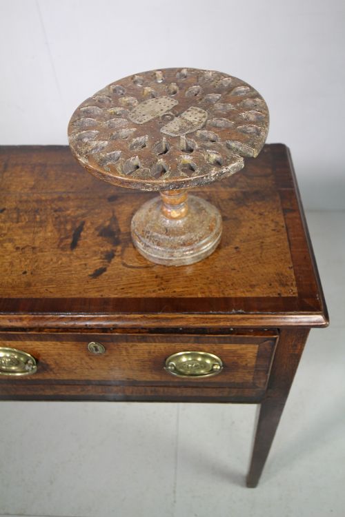 18th Century Antique Yew Wood Treen Stand.